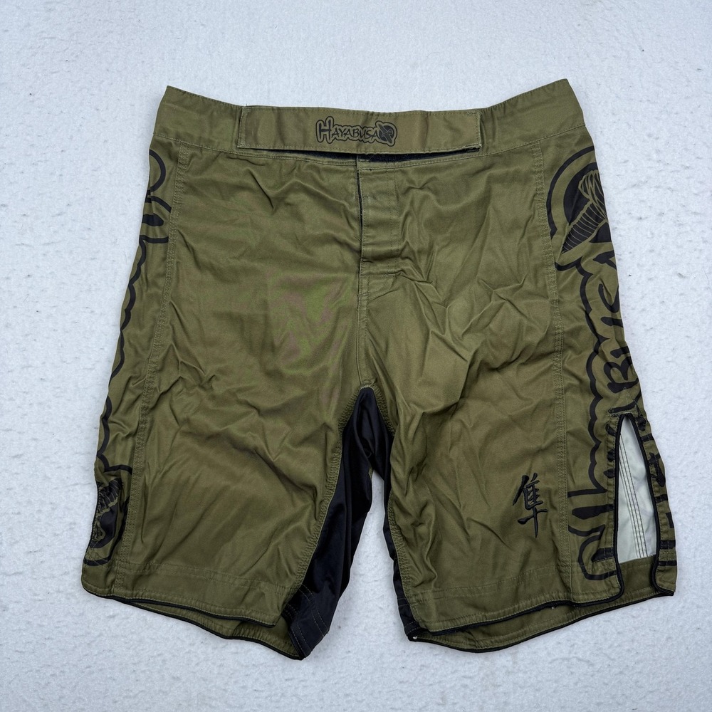 Hayabusa Shorts Mens 34 Green MMA Fight Grappling Athletic 10 Inseam Training